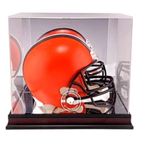 Cleveland Browns Mahogany 75th Anniversary Season Logo Helmet Display Case with Mirror Back