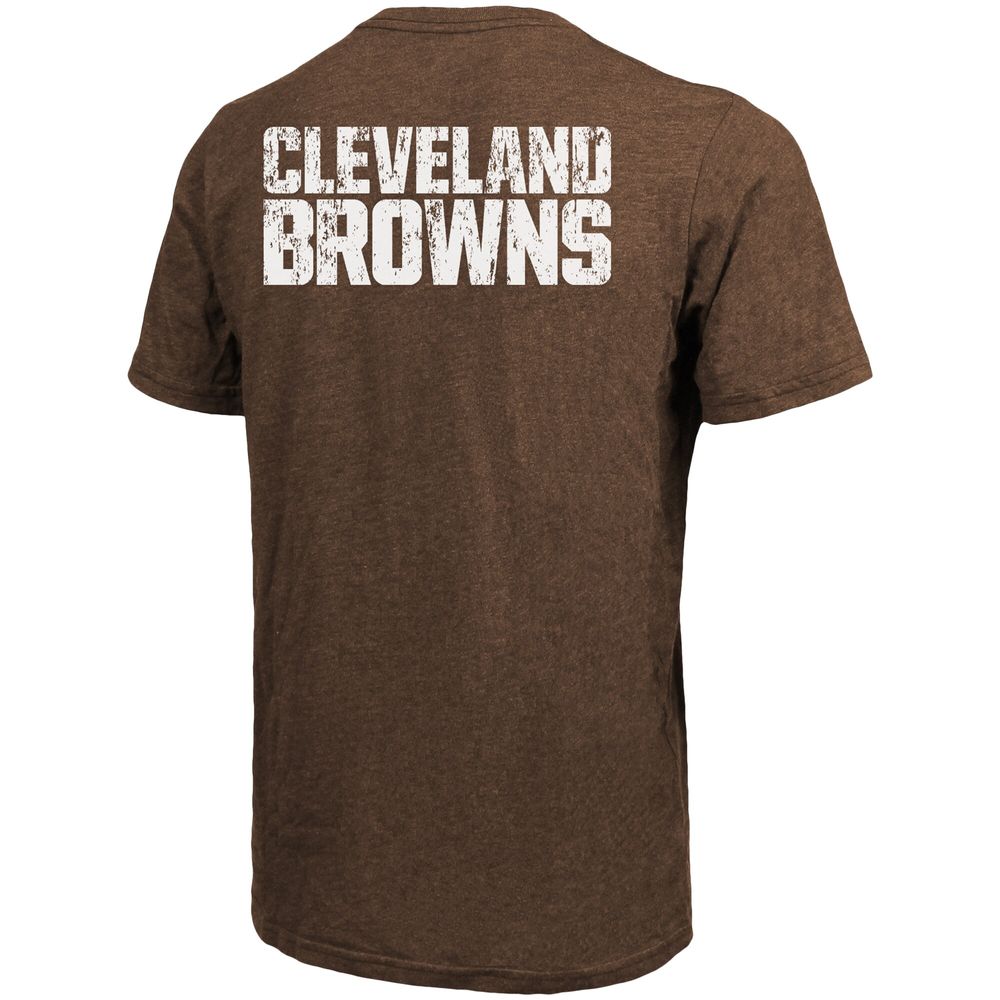 Cleveland Browns Majestic Threads Tri-Blend Pocket T-Shirt - Brown