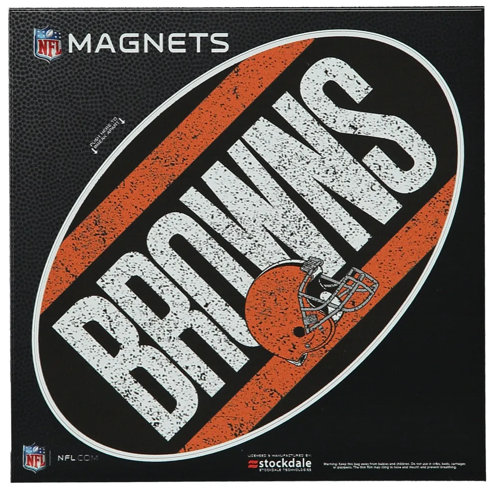 Lids Cleveland Browns Vintage 6' x 6' Oval Full Color Magnet