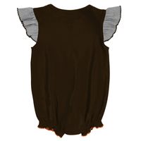 Girls Newborn & Infant Brown/Heathered Gray Cleveland Browns All The Love Bodysuit Bib Booties Set