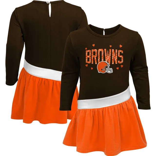 Girls Youth Brown Cleveland Browns Spirit Two-Piece Cheerleader Set