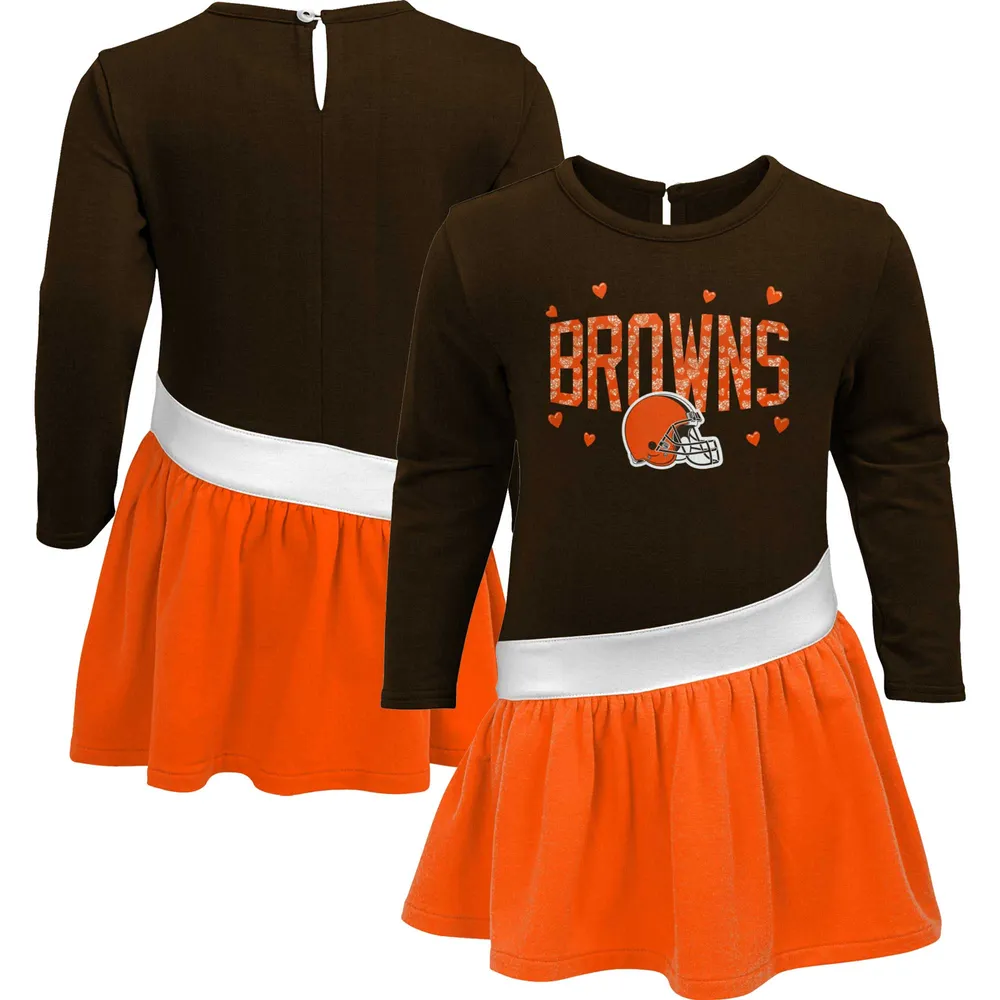 Lids Cleveland Browns Girls Toddler Heart To Jersey Tunic Dress