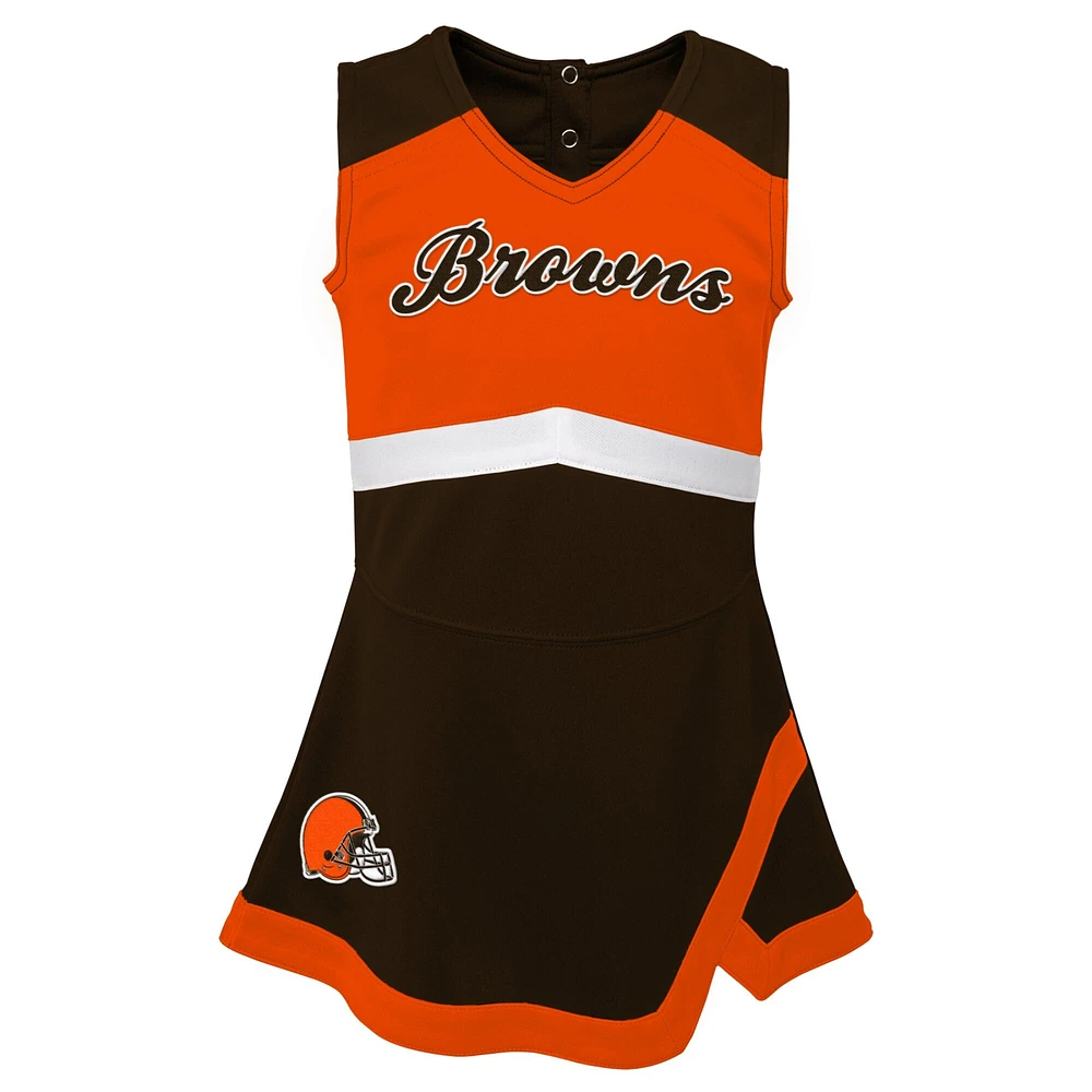 Robe Cleveland Browns Cheer Captain avec bloomer pour tout-petits filles