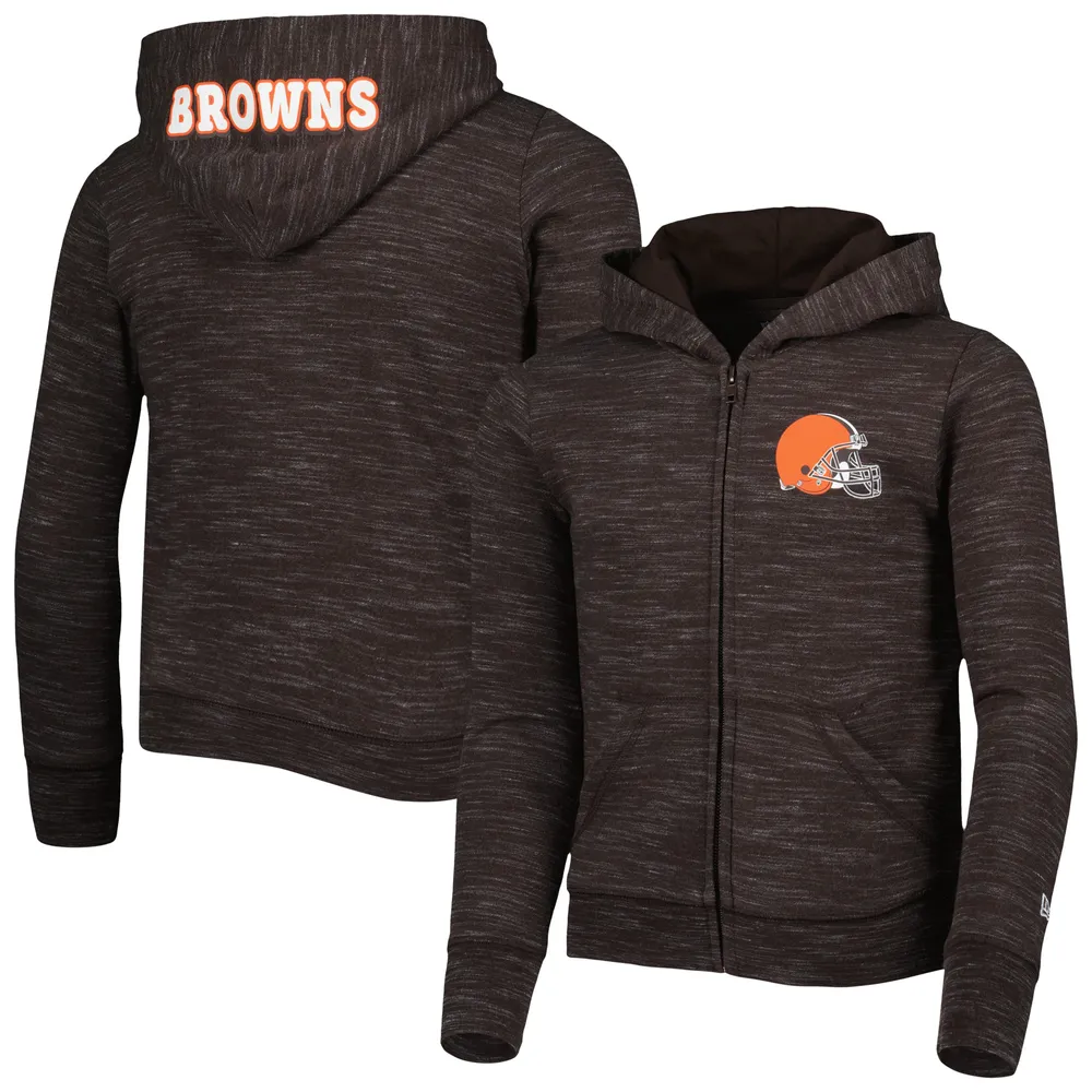 Girls Youth Brown/Gray Cleveland Browns Game Time Teddy Fleece Pullover  Hoodie