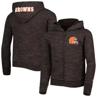 Youth Brown Cleveland Browns Fan Gear Prime Pullover Hoodie