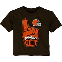 T-shirt Hand-Off marron des Cleveland Browns pour bébé