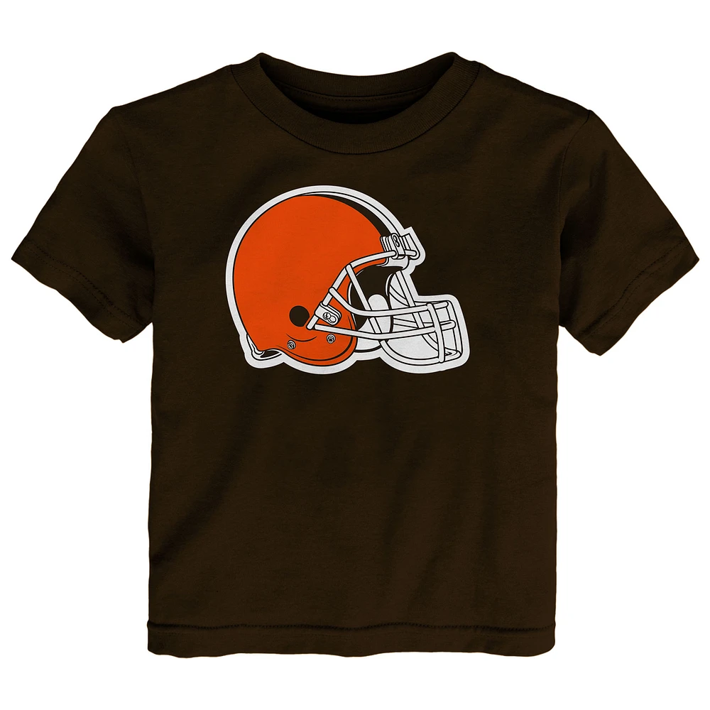 T-shirt marron avec logo principal des Cleveland Browns pour bébé