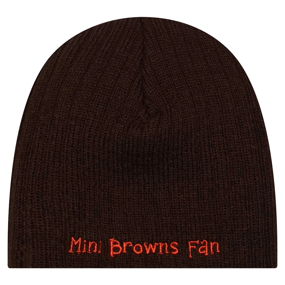 Infant New Era Brown Cleveland Browns Mini Knit Hat