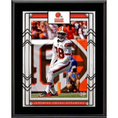 Plaque de joueur sublimée Jeremiah Owusu-Koramoah Cleveland Browns 10,5" x 13"