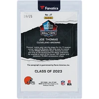 Joe Thomas Cleveland Browns Autographed 2023 Panini Hall Of Fame Signatures #JT #18/25 Card