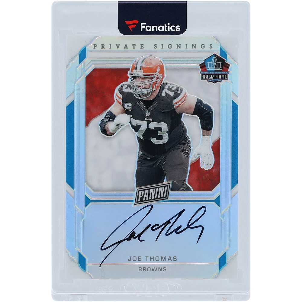 Joe Thomas Cleveland Browns Autographed 2023 Panini Hall Of Fame Signatures #JT #18/25 Card