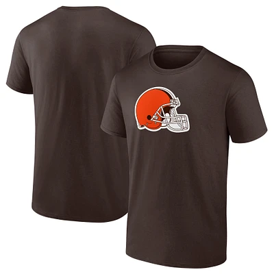 T-shirt pour homme adulte fanatique marron avec logo principal des Cleveland Browns