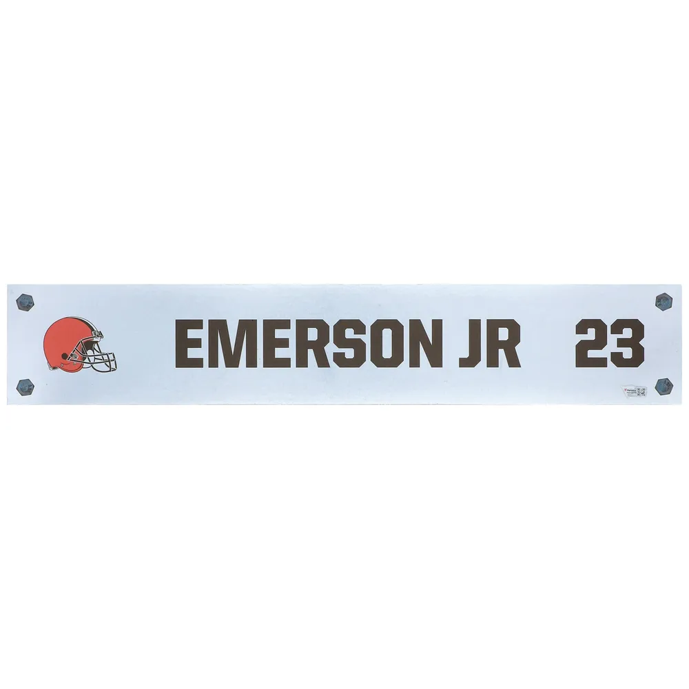 Lids Martin Emerson Jr. Cleveland Browns Fanatics Authentic Player-Issued  #23 Silver Nameplate from the 2021 NFL Season