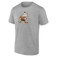 T-shirt gris à logo rétro vieilli des Cleveland Browns Fanatics pour hommes