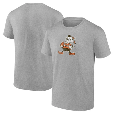 T-shirt gris à logo rétro vieilli des Cleveland Browns Fanatics pour hommes