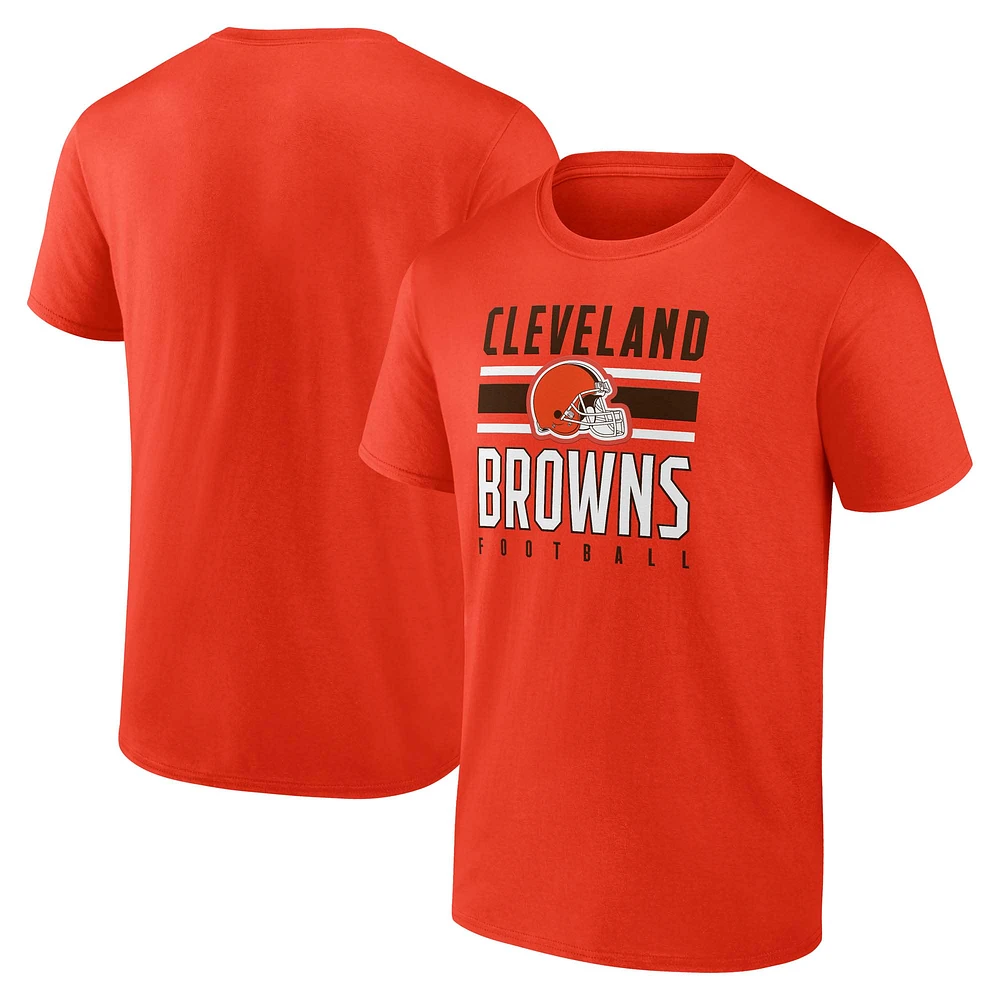 T-shirt orange Power Stripe des Cleveland Browns Fanatics pour hommes
