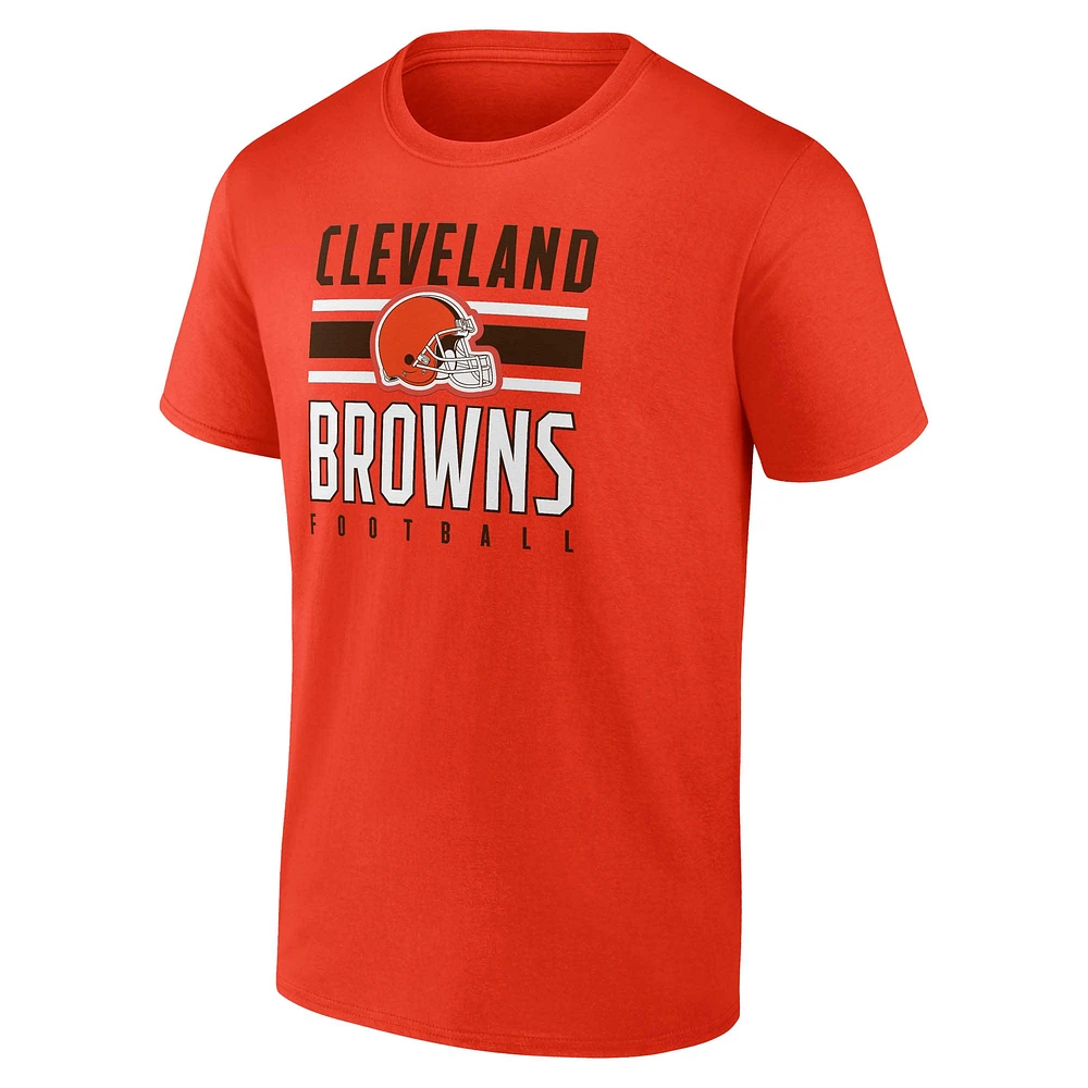 T-shirt orange Power Stripe des Cleveland Browns Fanatics pour hommes
