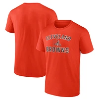 T-shirt orange Fanatics pour homme avec arche de victoire des Cleveland Browns