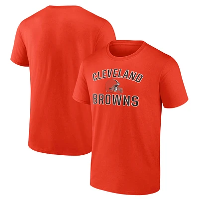 T-shirt orange Fanatics pour homme avec arche de victoire des Cleveland Browns