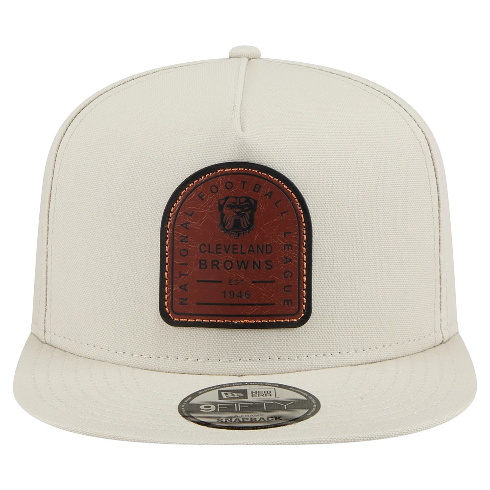 Casquette Snapback New Era Stone Cleveland Browns Premier 9FIFTY pour homme