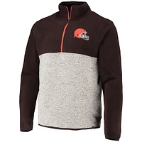 Blouson à demi-glissière Kodiak Color Block des Cleveland Browns '47 marron/gruau pour homme