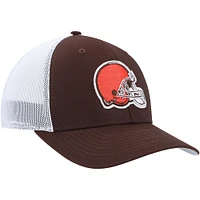 Casquette '47 Cleveland Browns Trophy Trucker Flex pour homme, marron/blanc