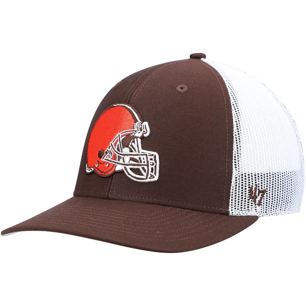 Men's '47 Brown/White Cleveland Browns Trucker Snapback Hat