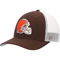 Casquette snapback '47 marron/blanc Cleveland Browns Trucker pour hommes