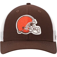 Casquette snapback '47 marron/blanc Cleveland Browns Trucker pour hommes