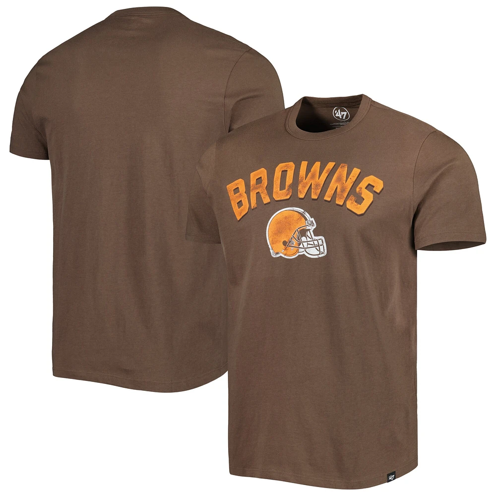 '47 Men's Brown Cleveland Browns Block Stripe Club T-Shirt - Brown