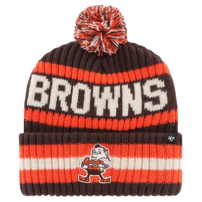 Bonnet en tricot à revers Bering Legacy des Cleveland Browns '47 pour homme avec pompon