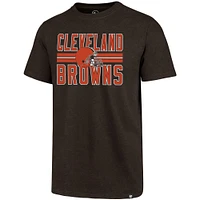 T-shirt pour homme '47 Brown Cleveland Browns Block Stripe Club