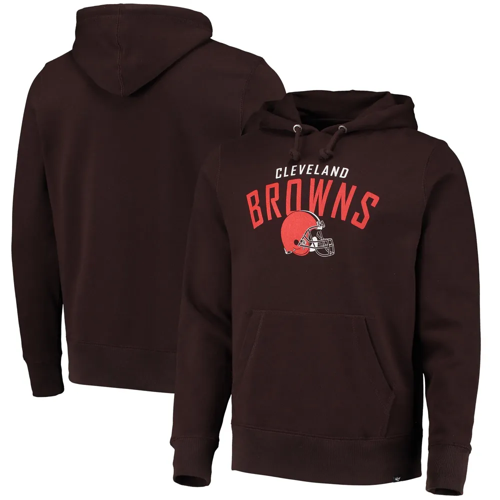 47 Cleveland Browns Mens Grey Throwback Headline Long Sleeve