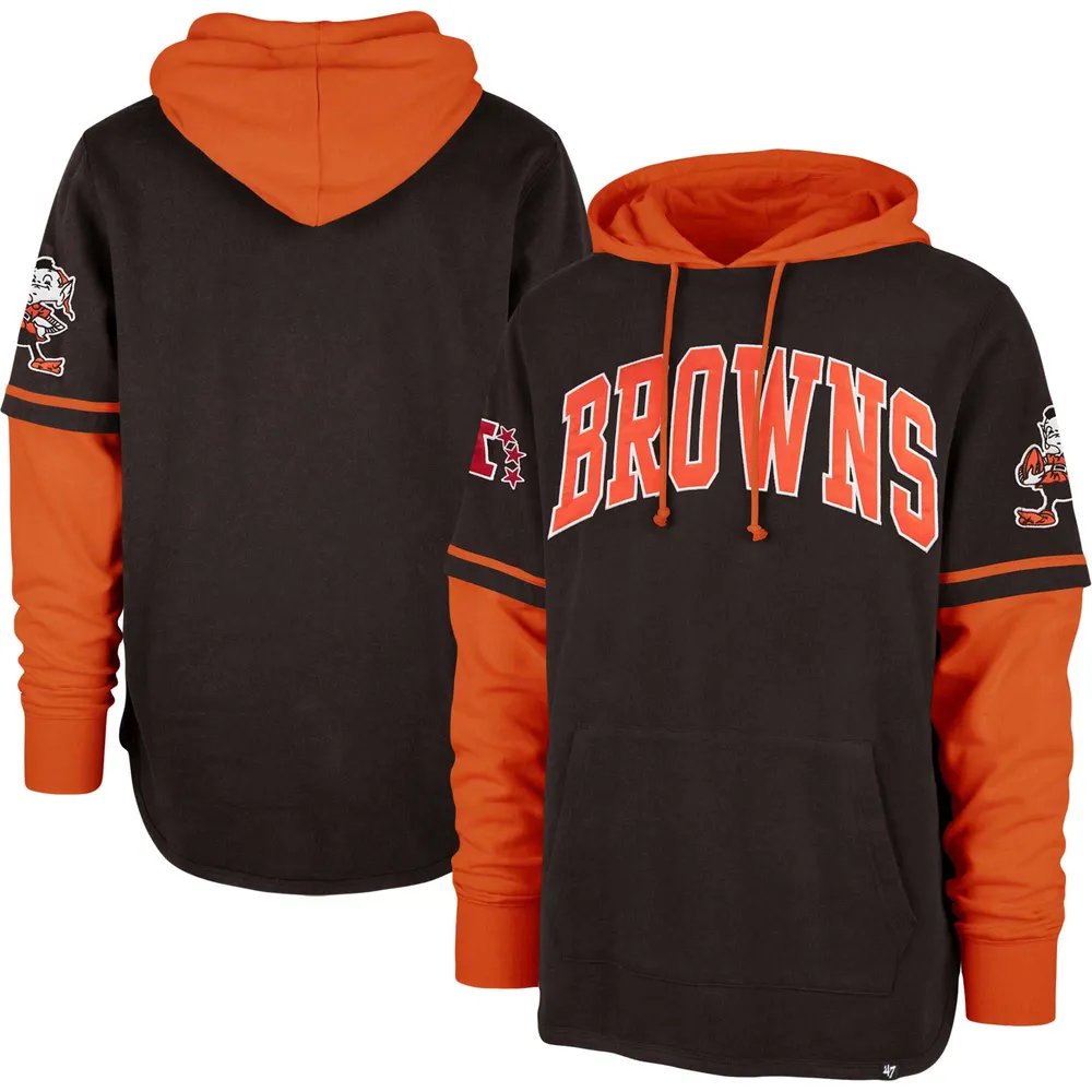 Lids Cleveland Browns '47 Shortstop Pullover Hoodie - Brown