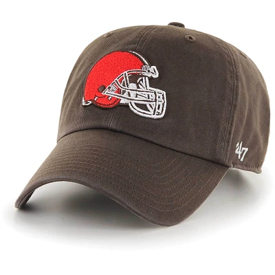 Men's '47 Brown Cleveland Browns Team Color Clean Up Adjustable Hat