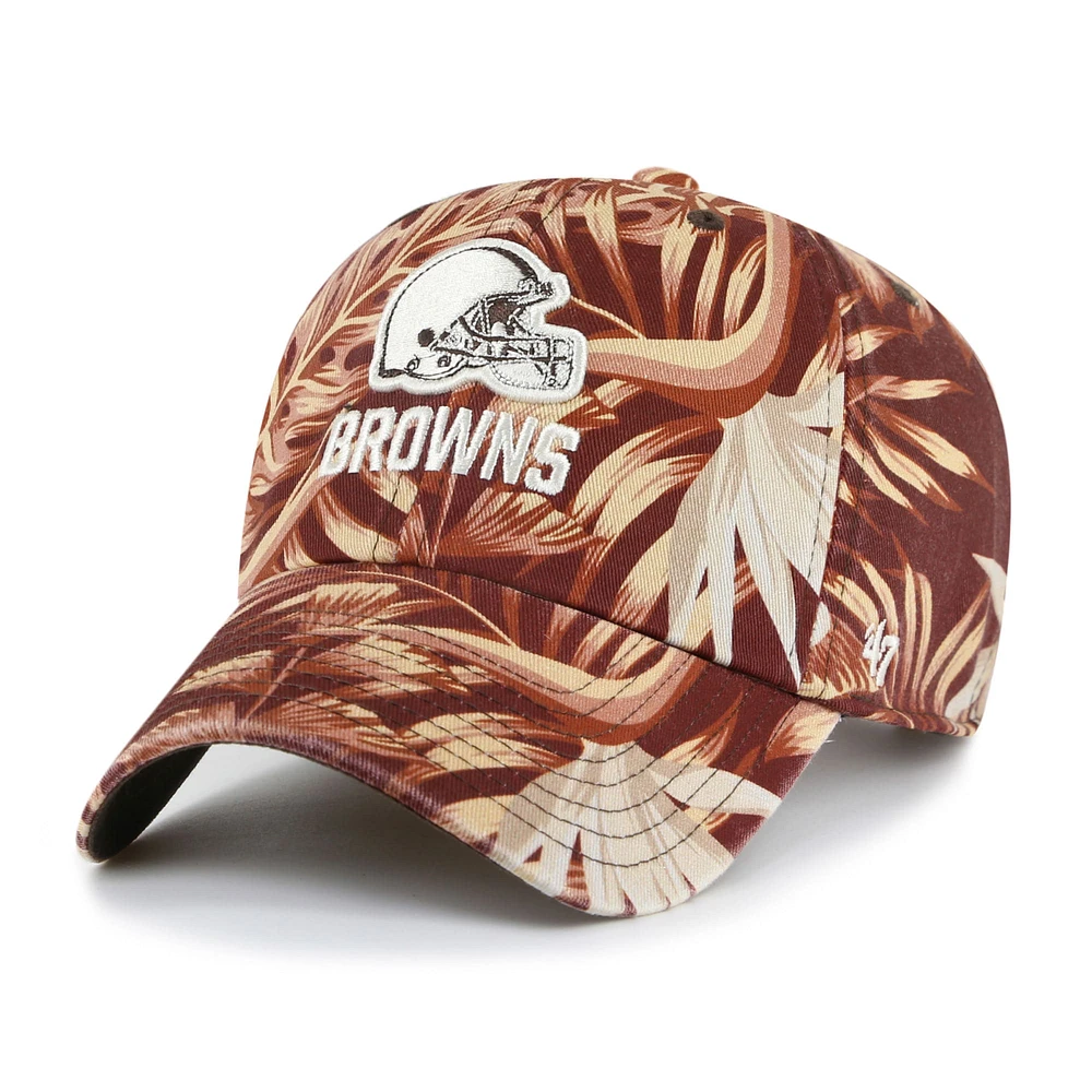 Casquette réglable '47 marron Cleveland Browns Tropicalia Clean Up pour hommes