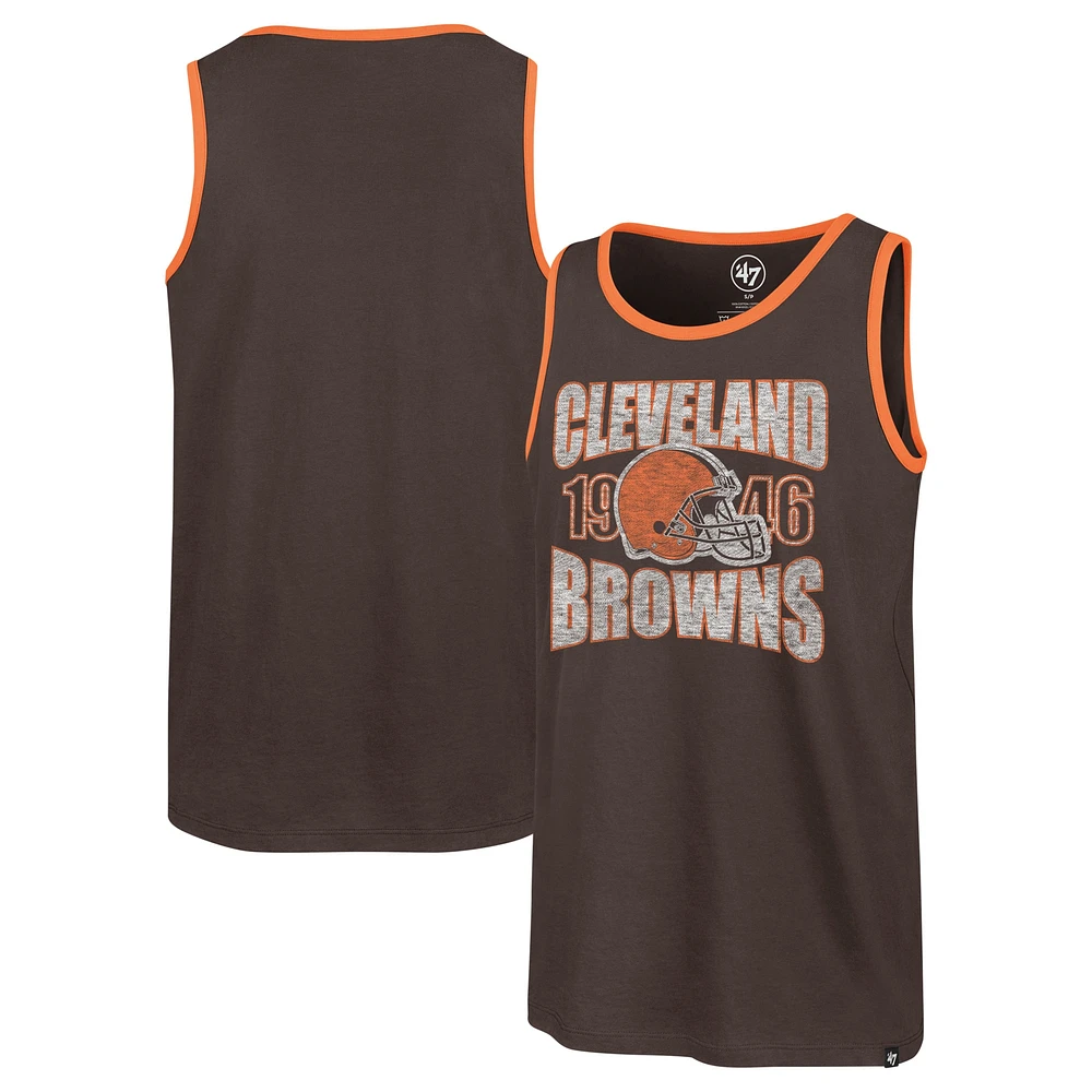 Men's '47 Brown Cleveland Browns Upload Franklin Tank Top