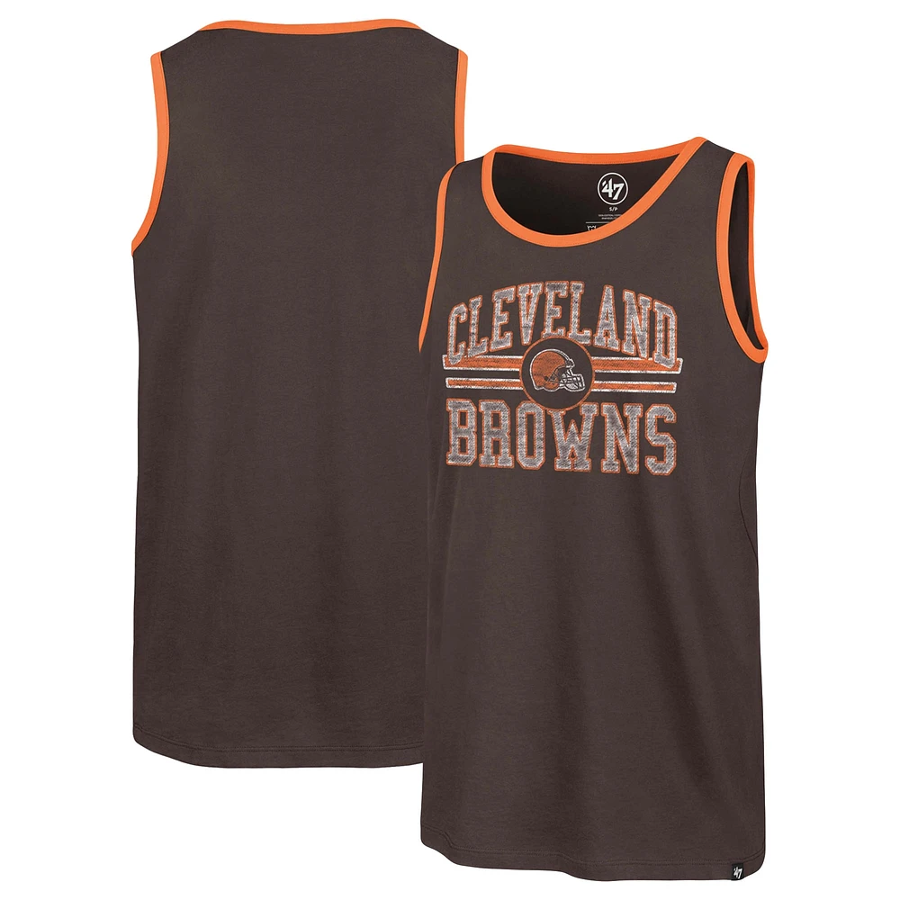 Men's '47  Brown Cleveland Browns Winger Franklin Tank Top