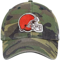 Men's '47 Camo Cleveland Browns Woodland Logo Clean Up Adjustable Hat