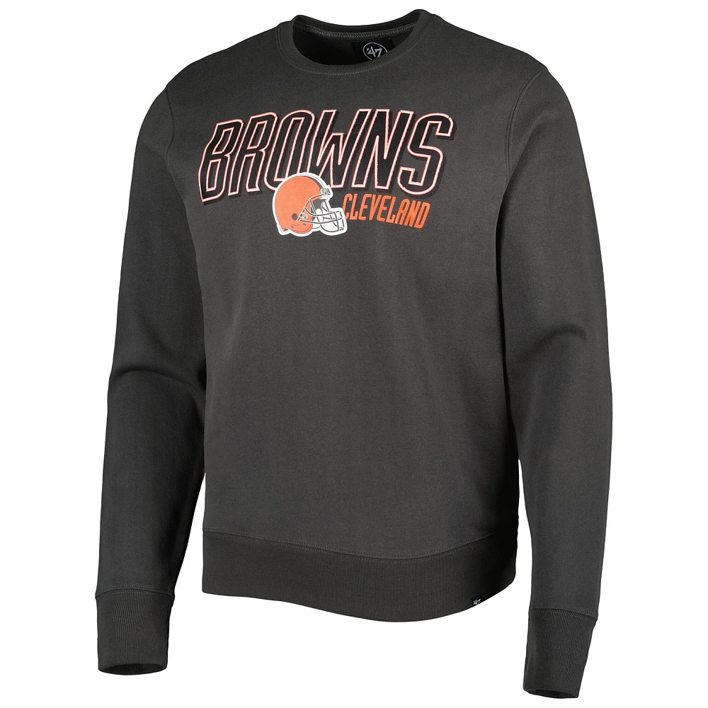 Sweat-shirt à enfiler pour hommes '47 Charcoal Cleveland Browns Locked Headline