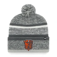 TEI BROWNS CHARCOAL NFL NORTHWARD CUFFED POM KNIT HATMENPOM