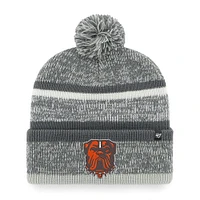 TEI BROWNS CHARCOAL NFL NORTHWARD CUFFED POM KNIT HATMENPOM