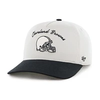Men's '47 Cream/Black Cleveland Browns Safe Bet Stable Hitch Adjustable Hat
