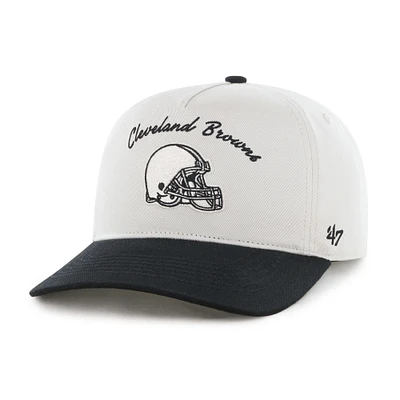 Men's '47 Cream/Black Cleveland Browns Safe Bet Stable Hitch Adjustable Hat