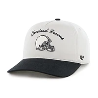 Men's '47 Cream/Black Cleveland Browns Safe Bet Stable Hitch Adjustable Hat