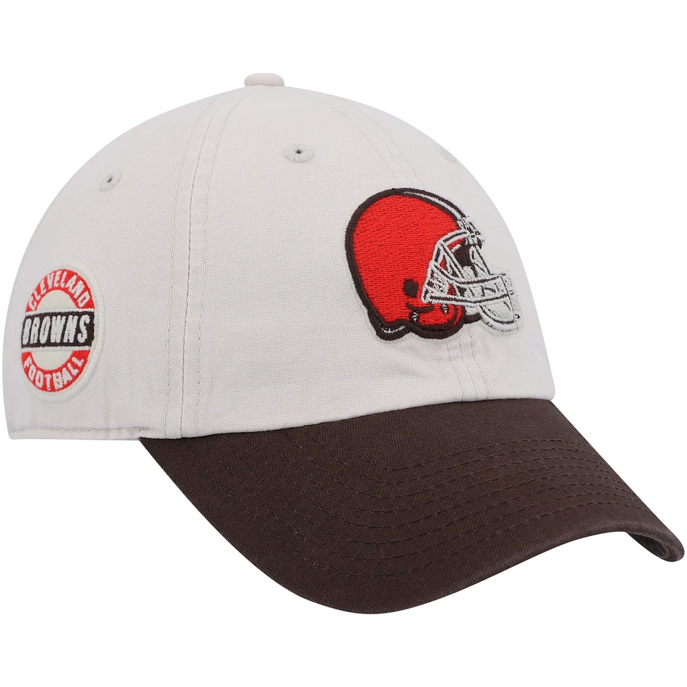 Casquette réglable Sidestep Clean Up des Cleveland Browns '47 crème/marron pour homme