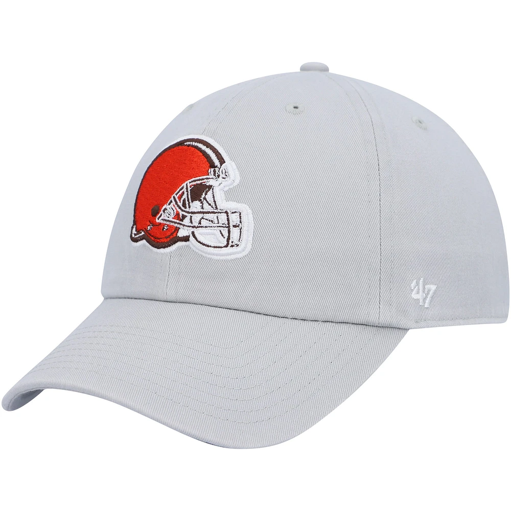 Casquette réglable Cleveland Browns Team Clean Up '47 grise pour homme