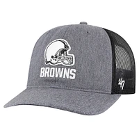 Men's '47 Heather Charcoal Cleveland Browns Carbon Trucker Adjustable Hat