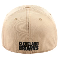 Men's '47 Khaki Cleveland Browns Dusted Relaxed Franchise Fitted Hat