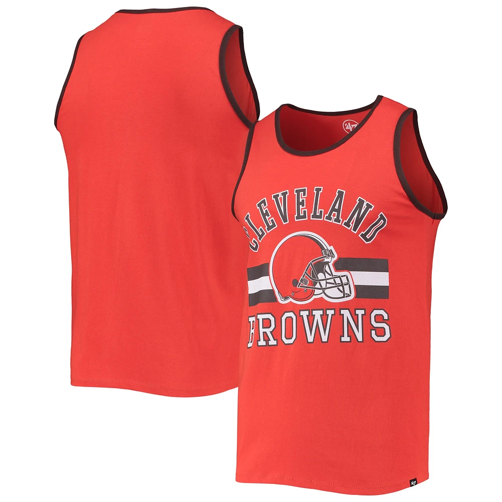 Men's '47 Orange Cleveland Browns Edge Super Rival Tank Top